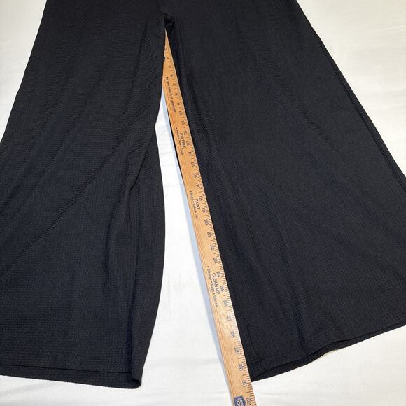 Nina Parker Womens Pull On Textured Black Knit Wide Leg Pants Plus Size 2X NWOT - Picture 10 of 14